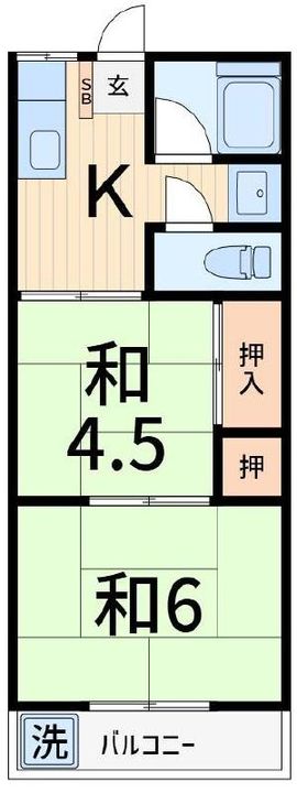 鎌倉コーポの間取り