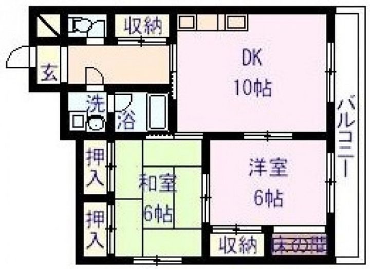 アメニティー伊島の間取り