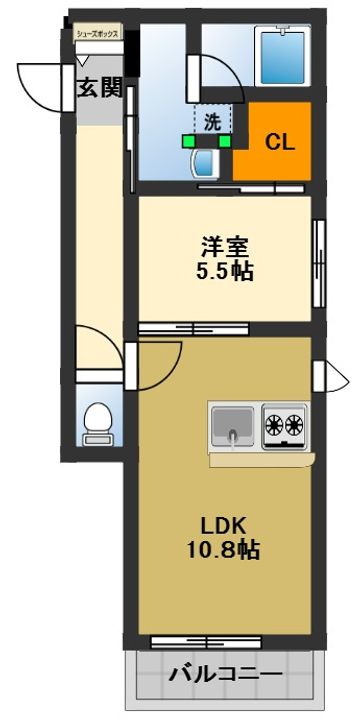 大阪府堺市西区家原寺町1(マンション)の賃貸物件の間取り