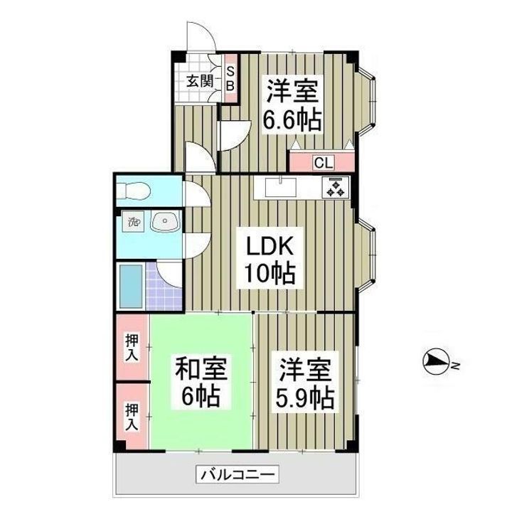 神奈川県小田原市穴部(マンション)の賃貸物件の間取り
