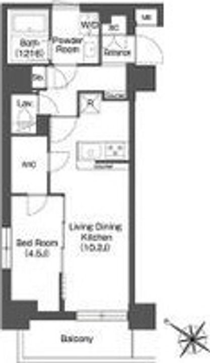 東京都台東区竜泉3(マンション)の賃貸物件の間取り