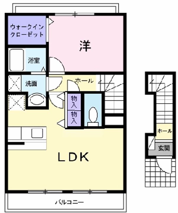 山口県防府市新橋町(アパート)の賃貸物件の間取り