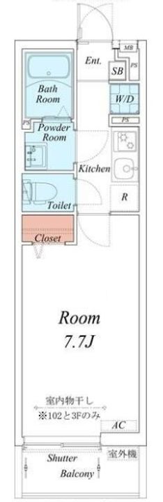 神奈川県大和市上草柳2(マンション)の賃貸物件の間取り