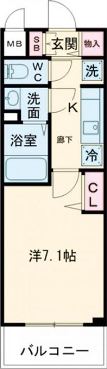 兵庫県神戸市兵庫区駅南通3(マンション)の賃貸物件の間取り