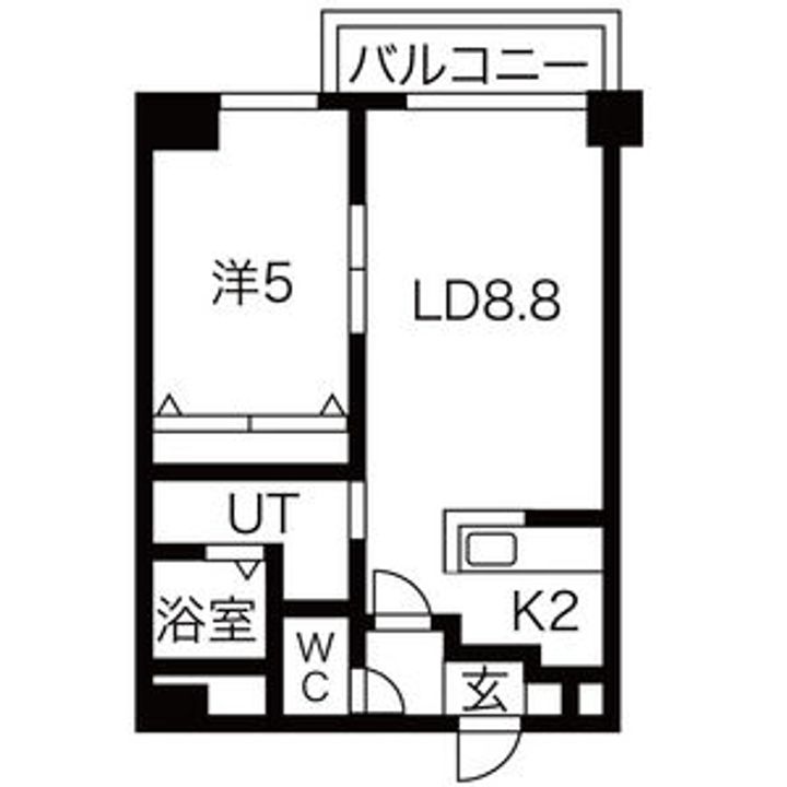 北海道札幌市中央区南十一条西8(マンション)の賃貸物件の間取り