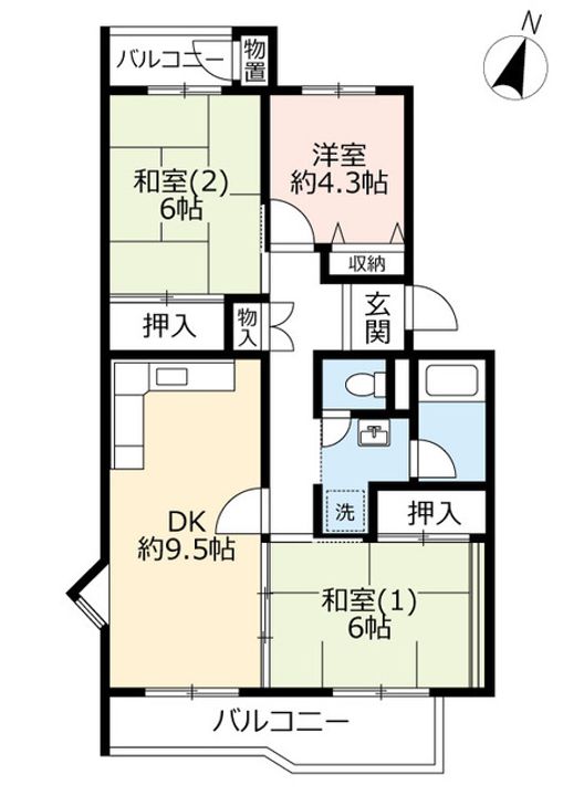 UR中山五月台の間取り