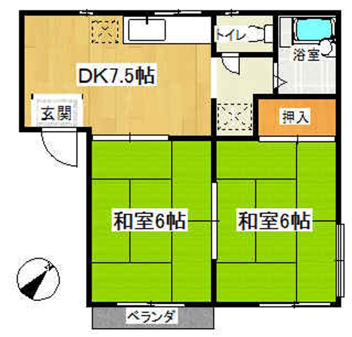 コスモハイツ宍倉の間取り