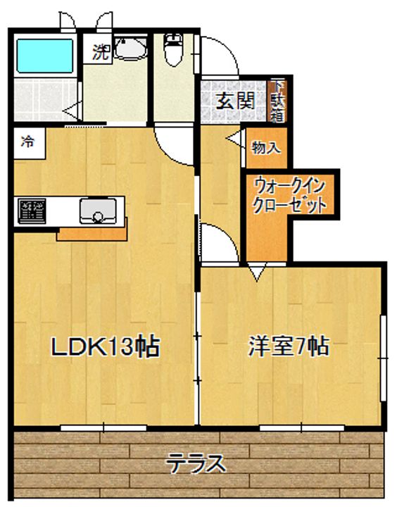 宮城県多賀城市新田字南関合(アパート)の賃貸物件の間取り