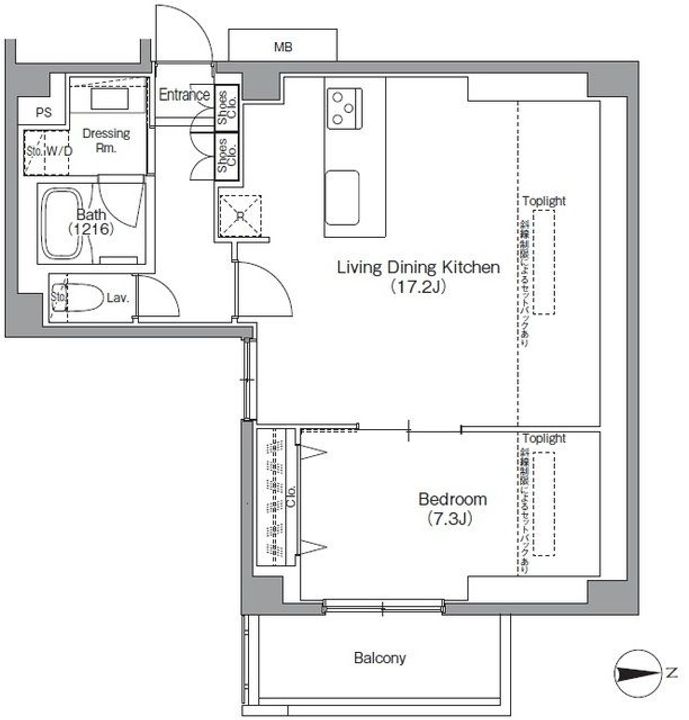 東京都港区南麻布2(マンション)の賃貸物件の間取り