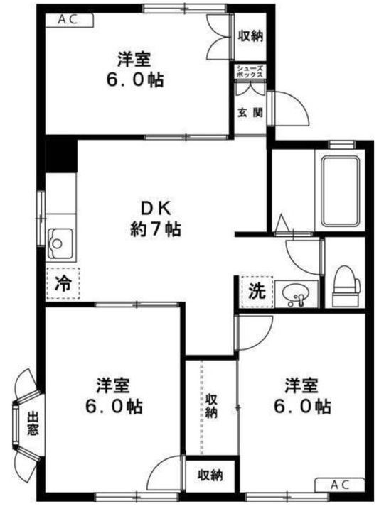 コーポ七草の間取り