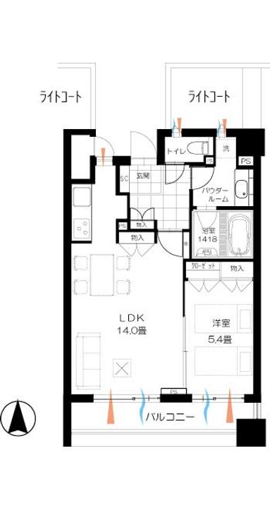 サウスコンフォート三鷹の間取り