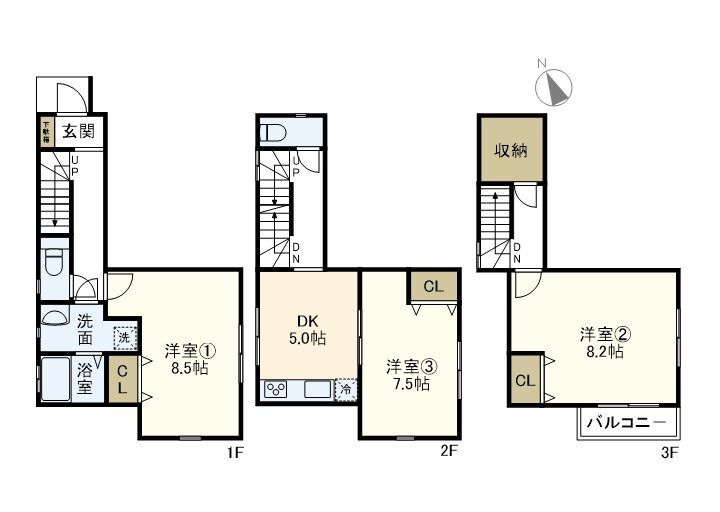 神奈川県横浜市戸塚区吉田町(アパート)の賃貸物件の間取り