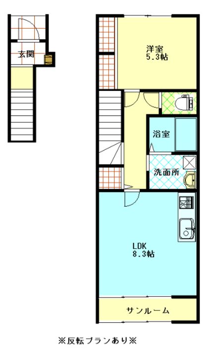 山形県米沢市駅前4(アパート)の賃貸物件の間取り