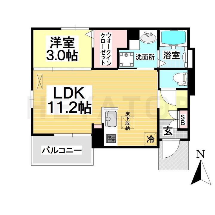 愛知県名古屋市南区呼続5(アパート)の賃貸物件の間取り