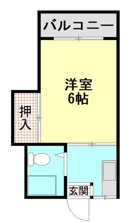 コーポヒラキ工学部Bの間取り