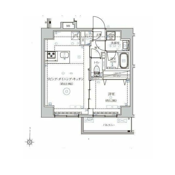 東京都墨田区立花4(マンション)の賃貸物件の間取り