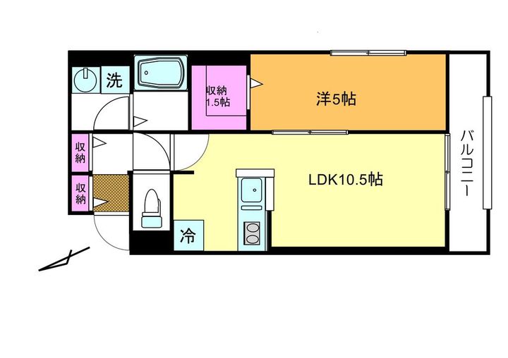 東京都立川市柴崎町3(アパート)の賃貸物件の間取り