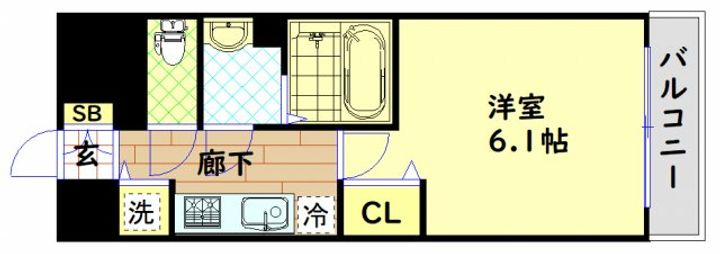 プレサンス松屋町ファステの間取り