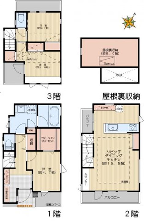 東京都文京区向丘1(一戸建)の賃貸物件の間取り