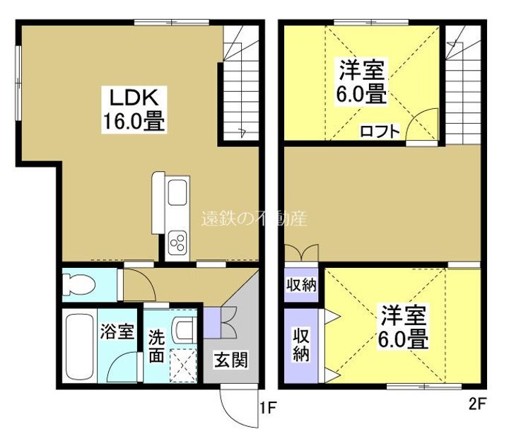 静岡県浜松市中央区十軒町(一戸建)の賃貸物件の間取り