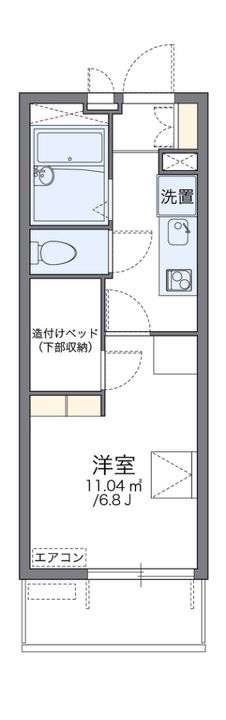 大阪府大阪市住吉区山之内4の賃貸マンションの間取り
