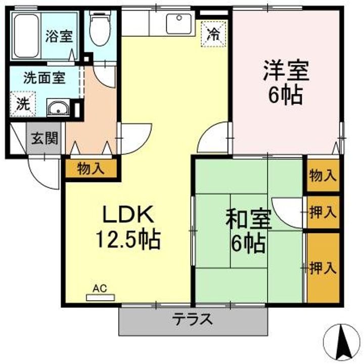 鹿児島県鹿児島市坂之上7(アパート)の賃貸物件の間取り
