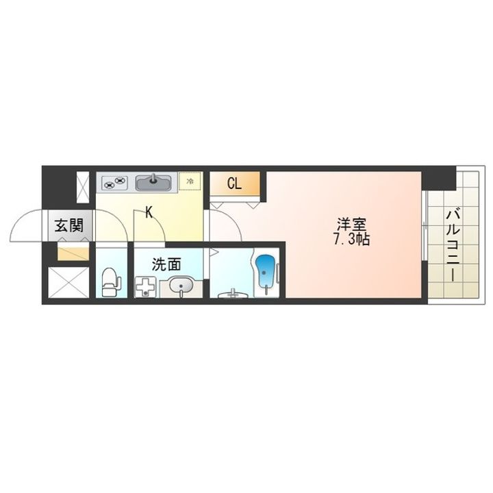 ジュネーゼグラン福島Ebieの間取り