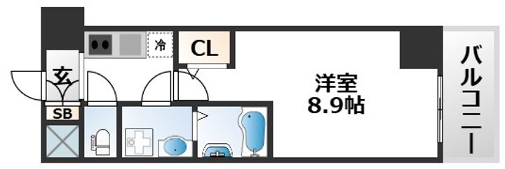 大阪府大阪市東淀川区小松1(マンション)の賃貸物件の間取り
