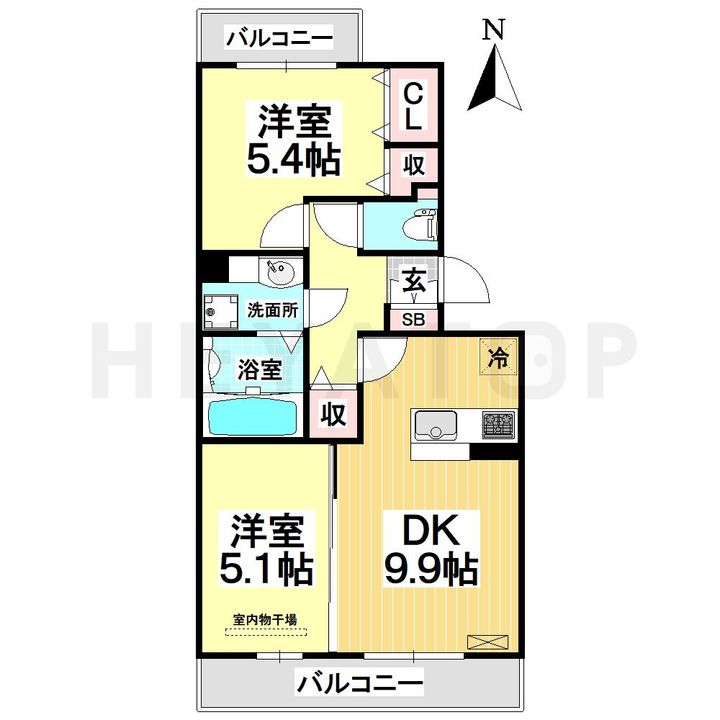 愛知県名古屋市瑞穂区浮島町(アパート)の賃貸物件の間取り