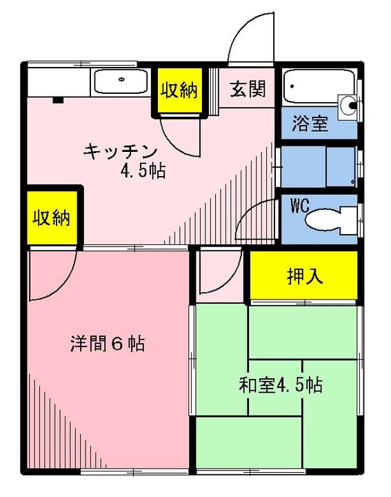 ハイツ都紀の間取り