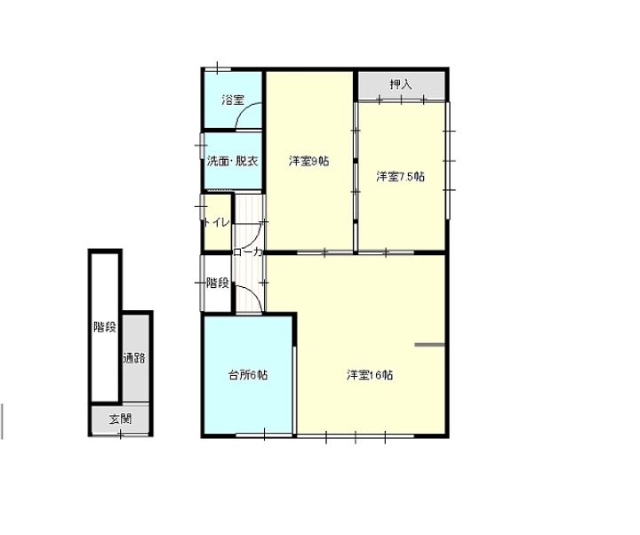 古川アパート2Fの間取り