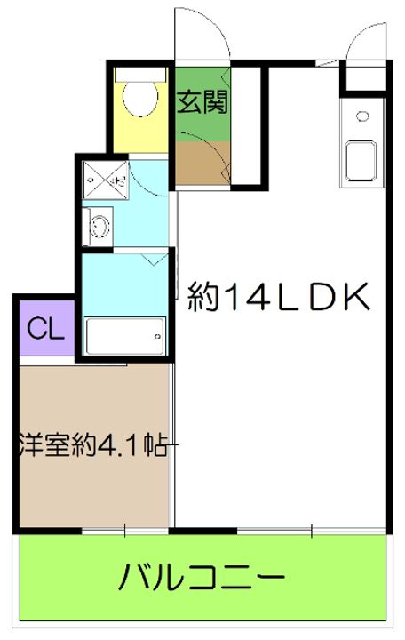 おこう仁ハイツ B棟の間取り