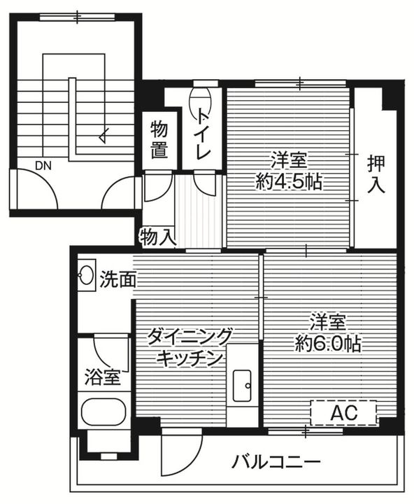 ビレッジハウス石脇1号棟の間取り