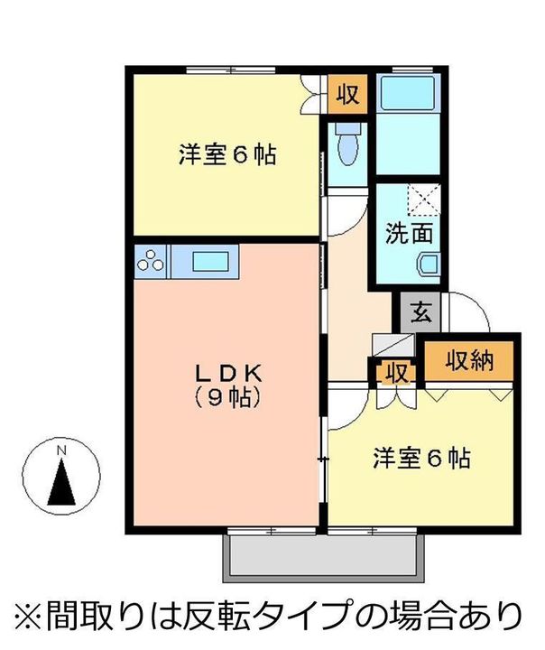 アムールミシマAの間取り