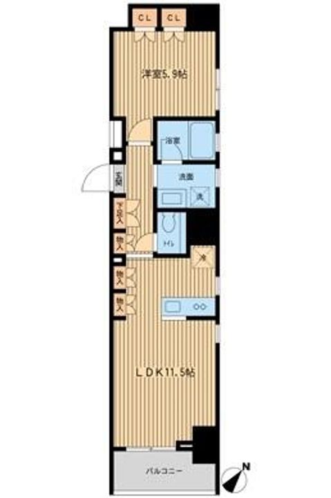 千葉県柏市柏2(マンション)の賃貸物件の間取り