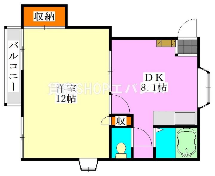 飛の台ハイツA棟の間取り
