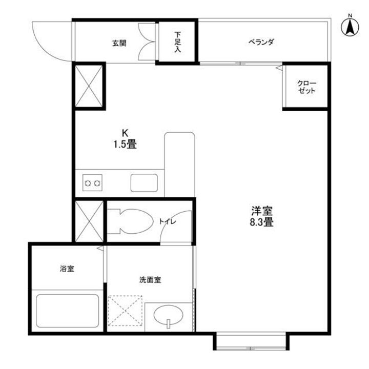 東京都世田谷区用賀3(マンション)の賃貸物件の間取り