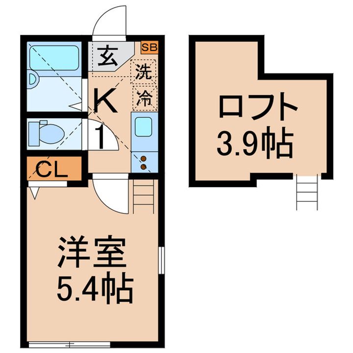 神奈川県横浜市西区元久保町(アパート)の賃貸物件の間取り