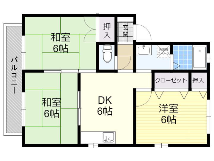 セジュール秋月A棟の間取り