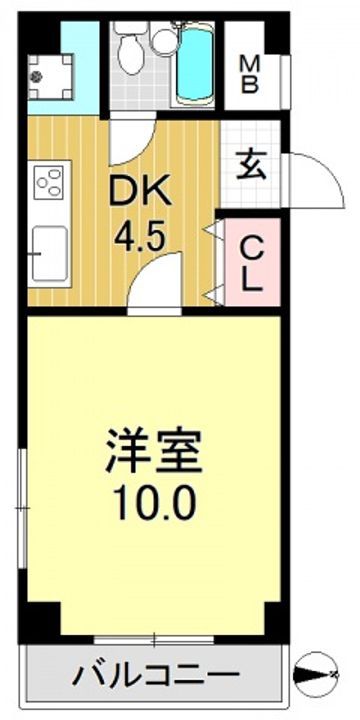 大阪府大阪市平野区流町3(マンション)の賃貸物件の間取り