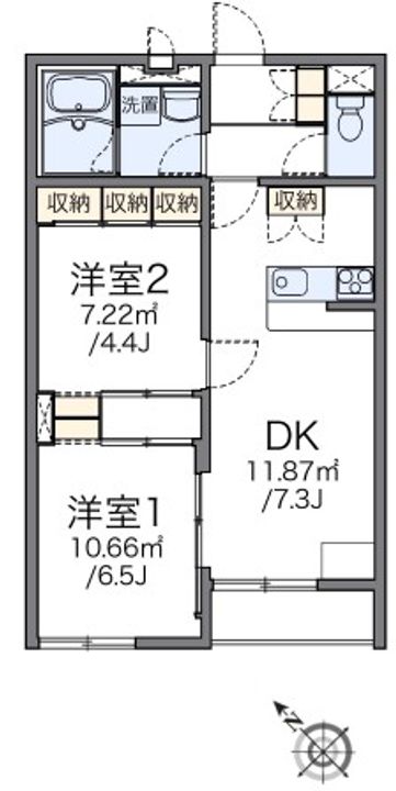 東京都調布市飛田給3(アパート)の賃貸物件の間取り