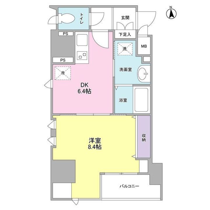 東京都新宿区山吹町(マンション)の賃貸物件の間取り