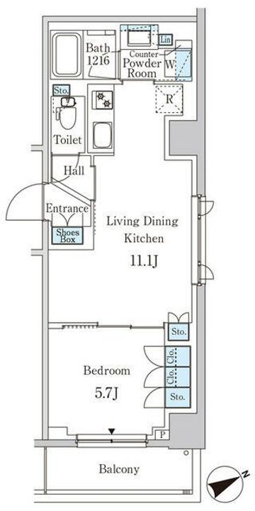 東京都世田谷区代沢2(マンション)の賃貸物件の間取り