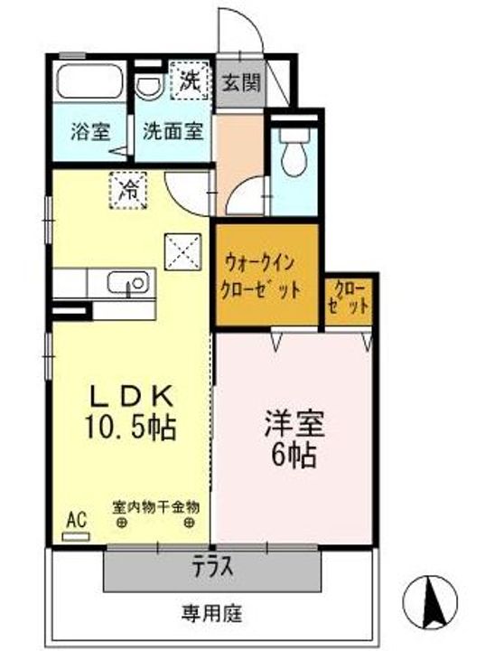 高知県南国市大そね甲(アパート)の賃貸物件の間取り