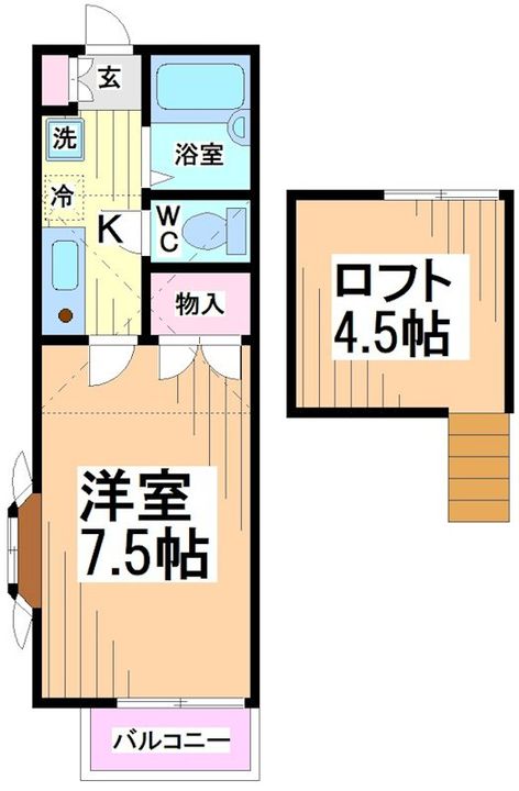 神奈川県川崎市多摩区三田4(アパート)の賃貸物件の間取り