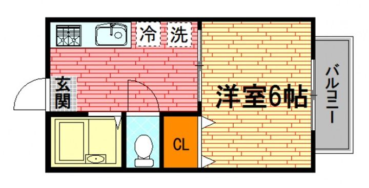 広島県三次市畠敷町(アパート)の賃貸物件の間取り