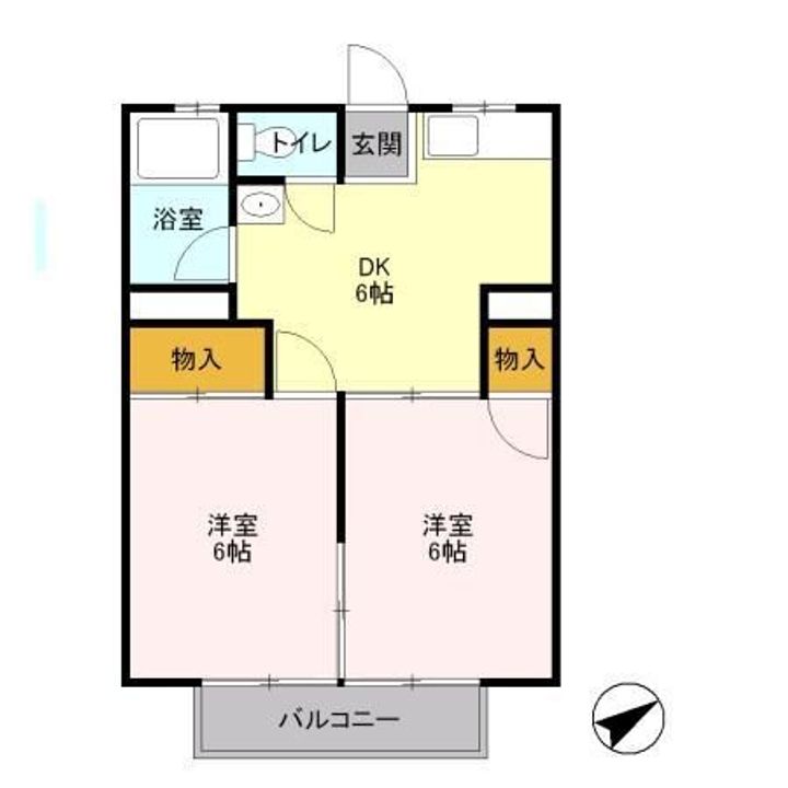 茨城県日立市大みか町3(アパート)の賃貸物件の間取り