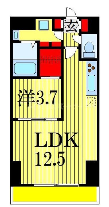 千葉県船橋市本町2(マンション)の賃貸物件の間取り