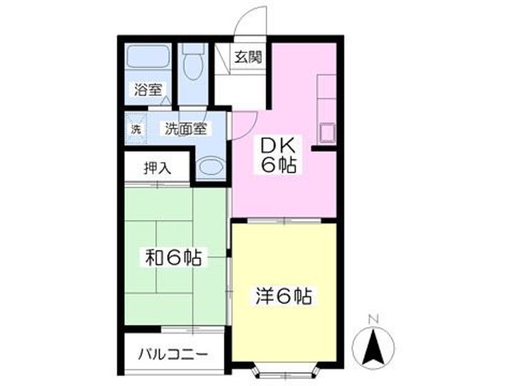 栃木県小山市西城南7(アパート)の賃貸物件の間取り