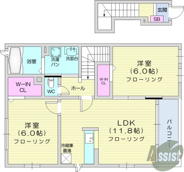 ホープヒルズ5番館の間取り